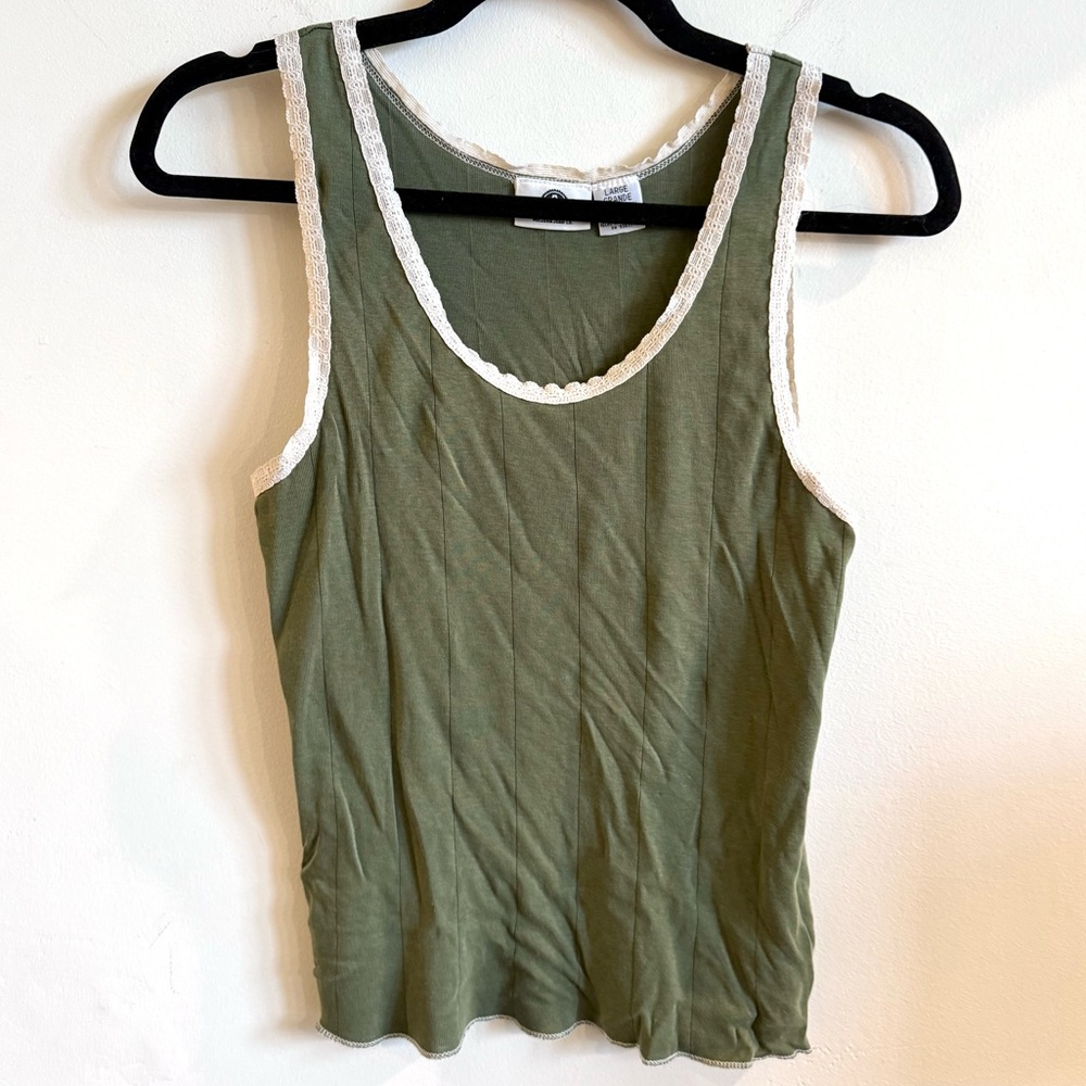 Arizona Jean Co. Lace Trim Tank Top